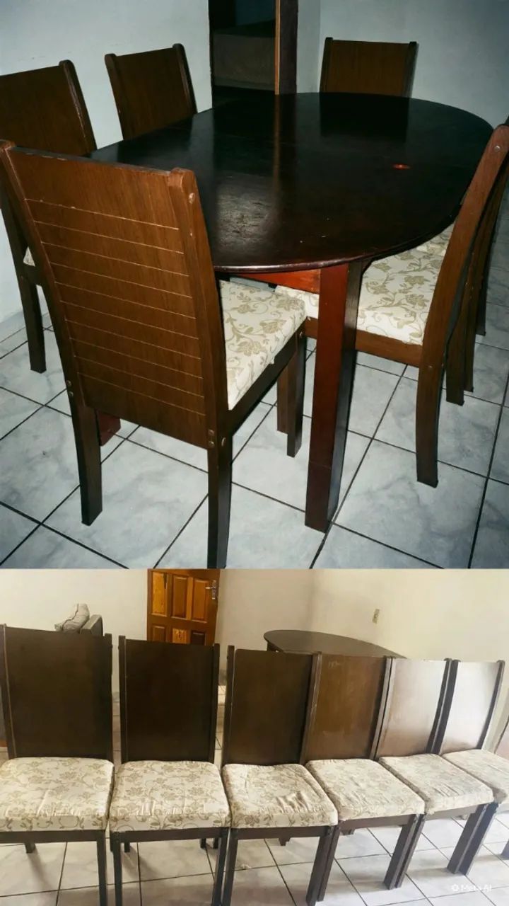 Mesa de jantar com 6 cadeiras