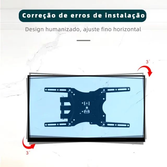 Suporte Articulado de Parede para Tv e Monitor 14-55 Polegadas Max 30Kg