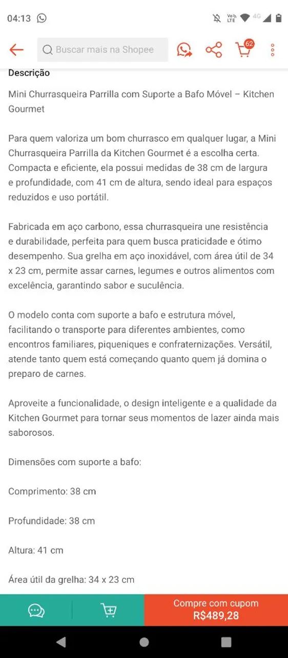 Churrasqueira de parrilla - Foto 2