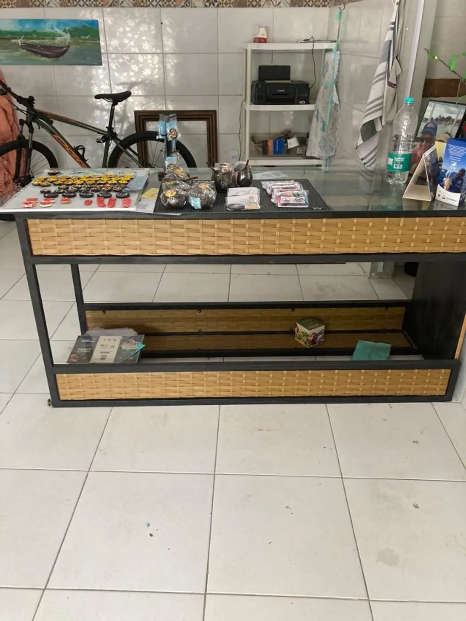 moveis em metalon e palha sintética, lindos!