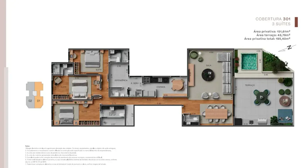 PLANTA 195m²