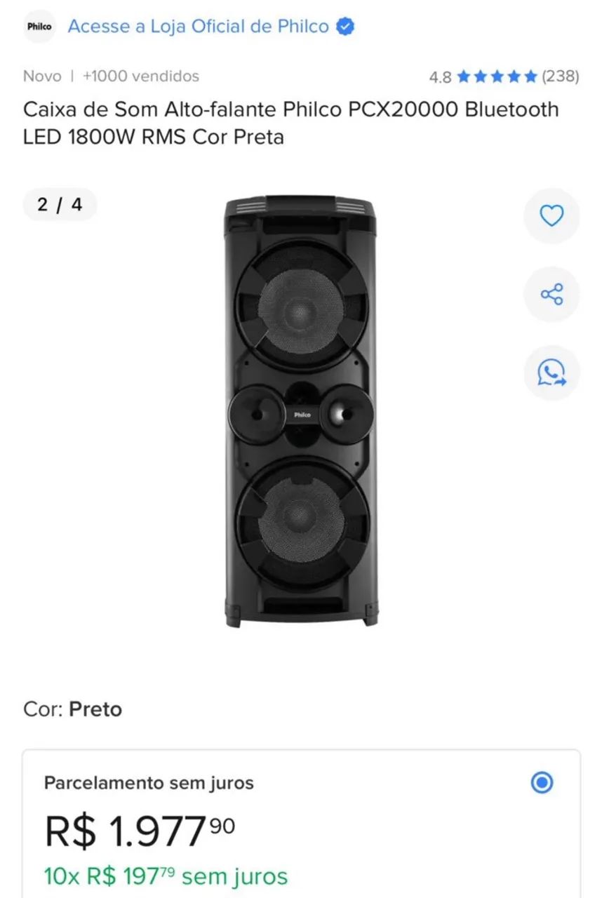 Caixa de som Philco 2000bt - Foto 3