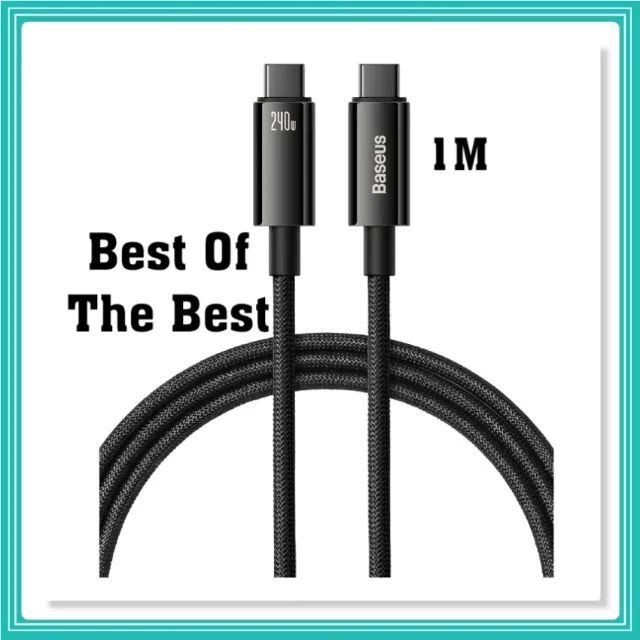 Baseus 240W USB-C Tipo Cabo Para iPhone 15 PD3.1 Samsung S23 Macbook PC 1M
