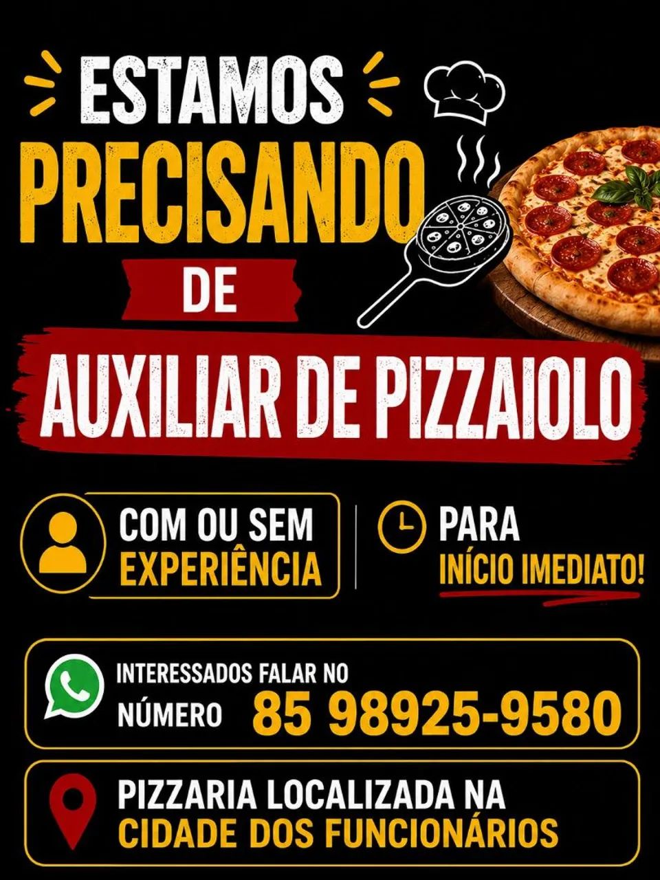 Auxiliar de pizzaolo