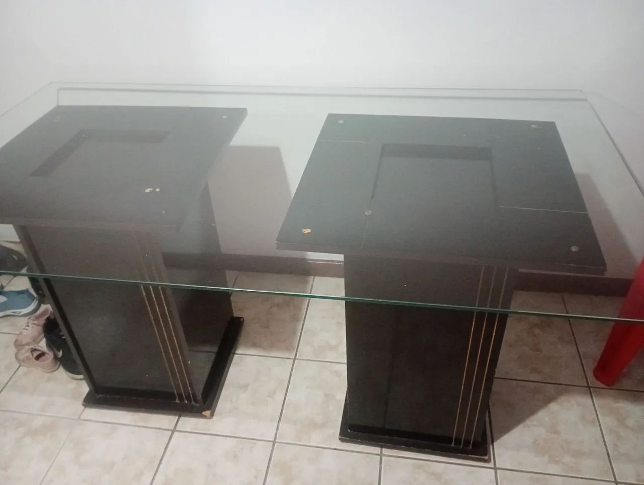 Mesa tampo de vidro 1,60 x90 - Foto 2