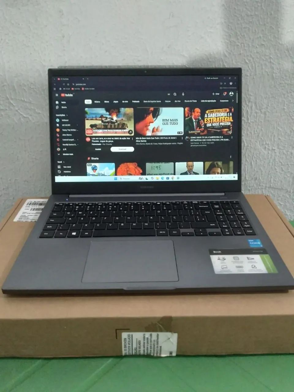 Notebook Samsung na Caixa e Nota