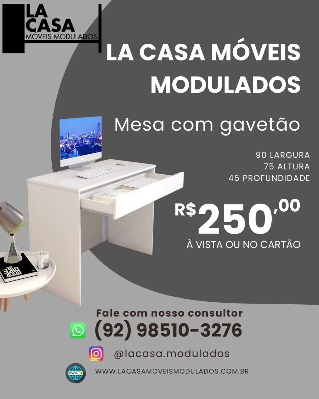 Mesa com gavetão 
