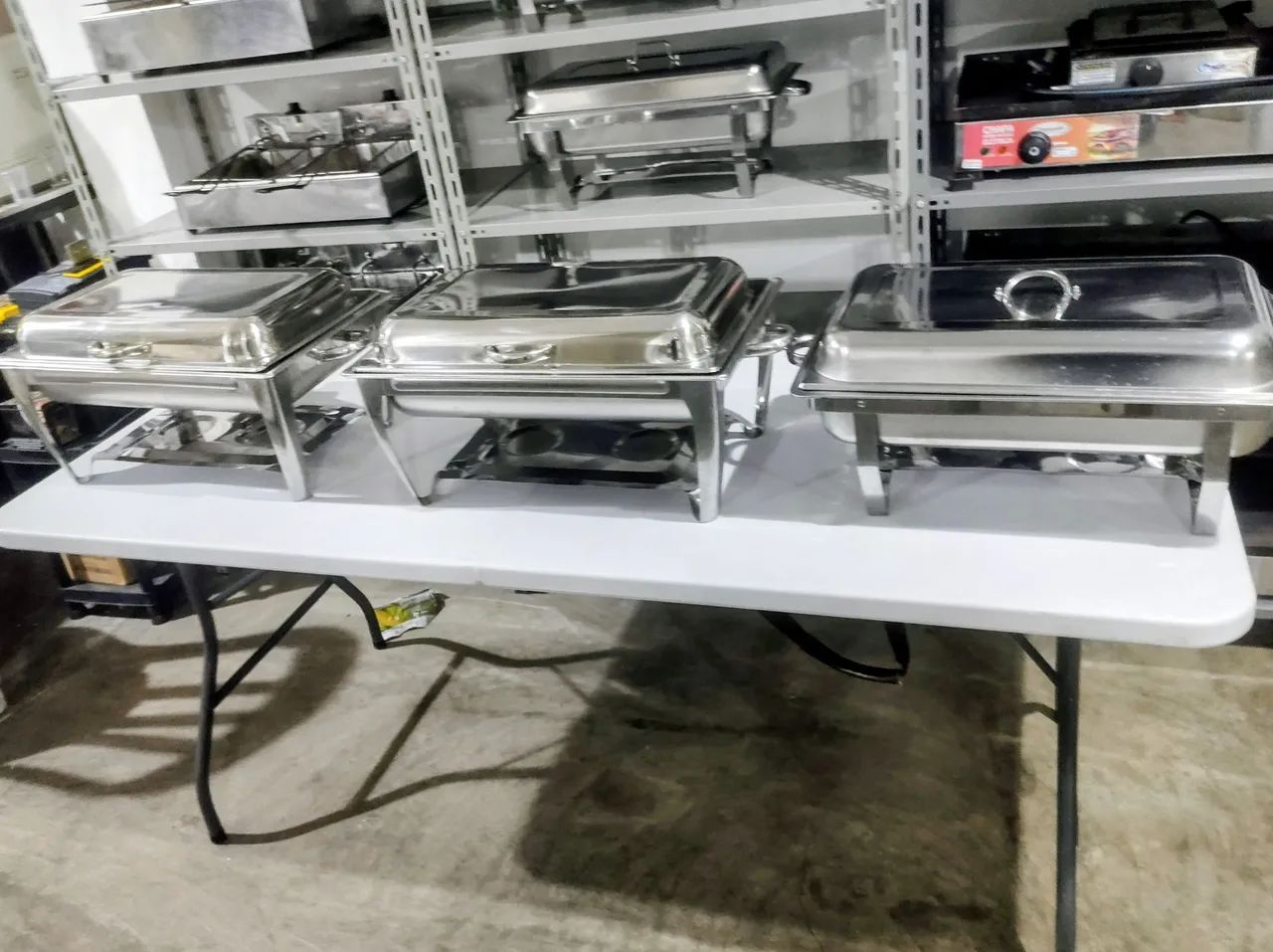 Lote de  05 Rechauds 02 Cubas Inox 