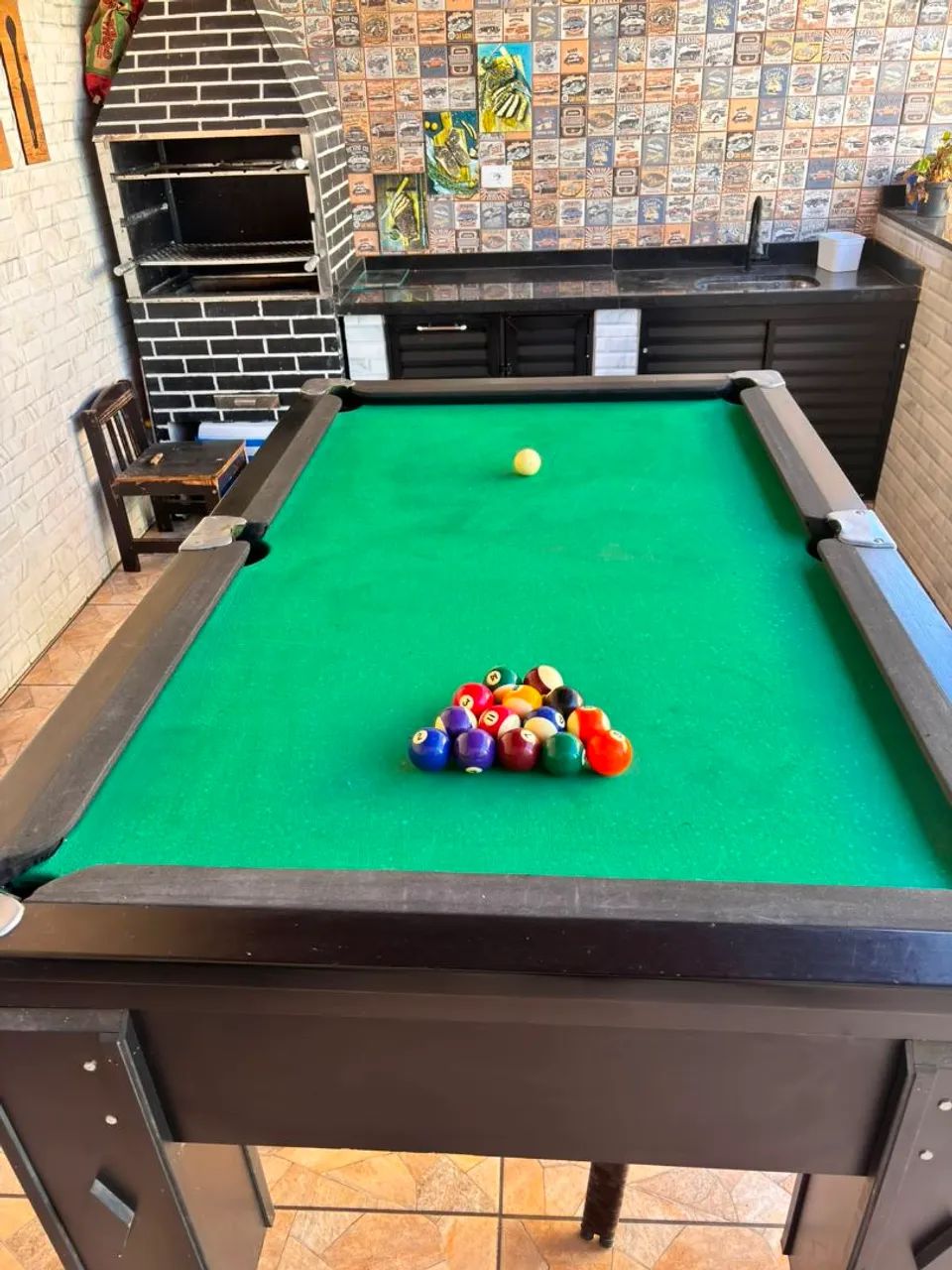 Mesa de bilhar semi nova 