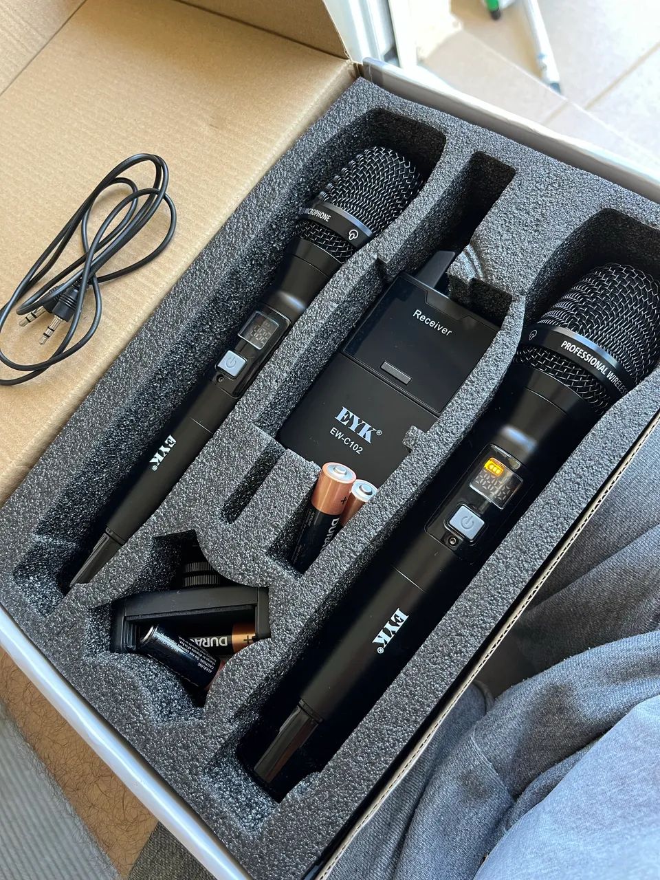 kit com 2 microfones wireless