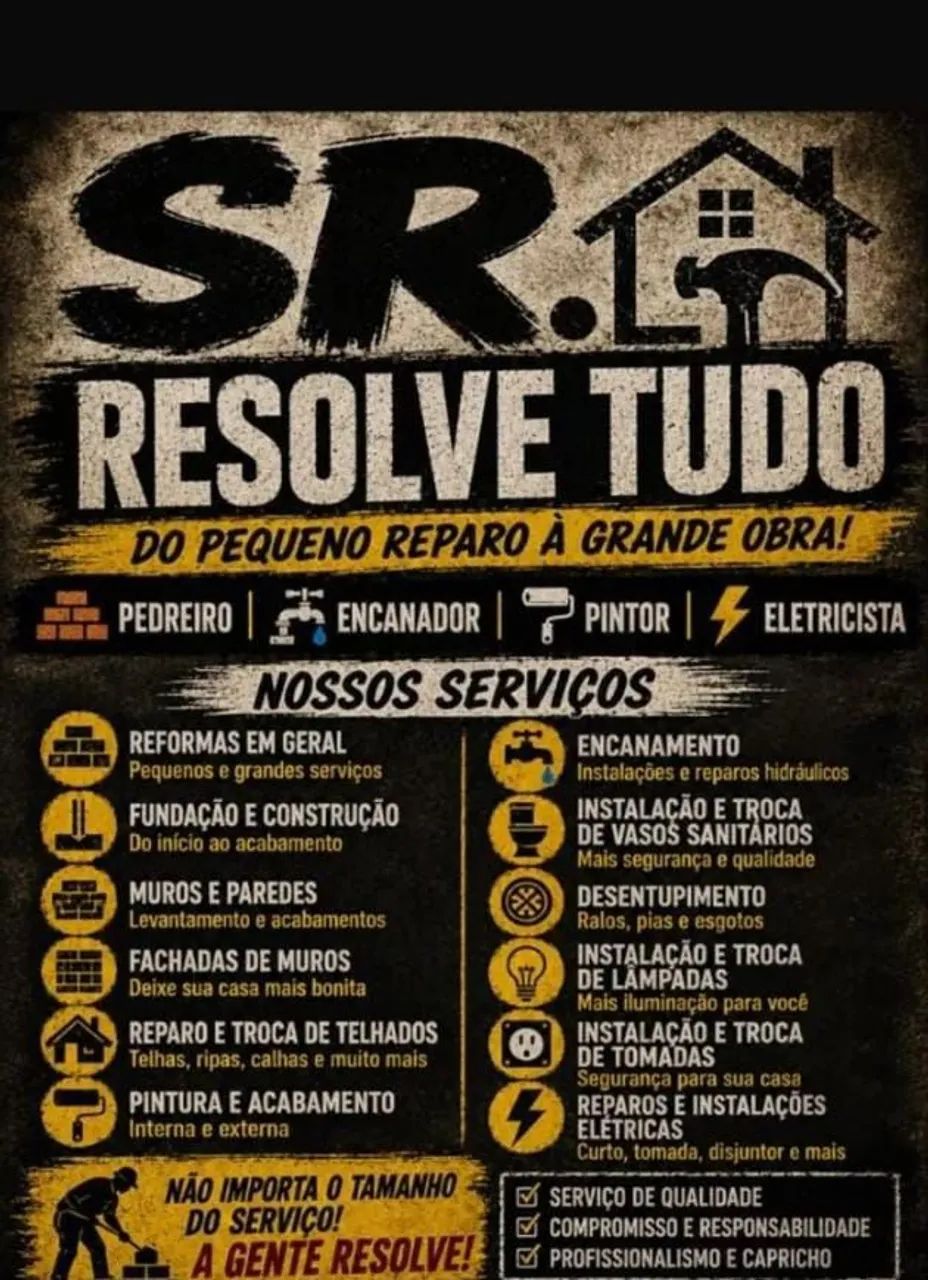 Pedreiro! Faço todo tipo de trabalho 