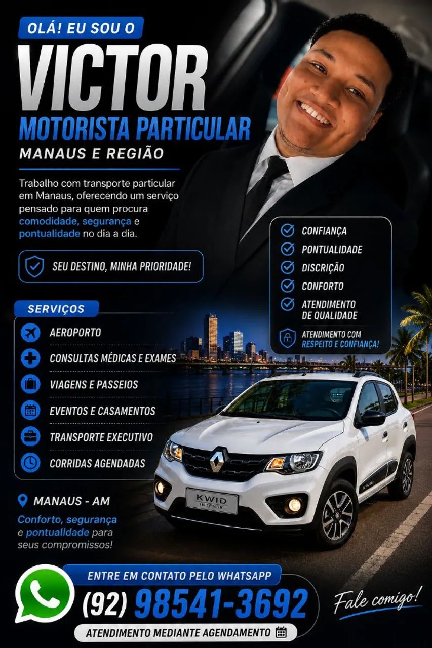 Motorista Particular em Manaus | Corridas Agendadas