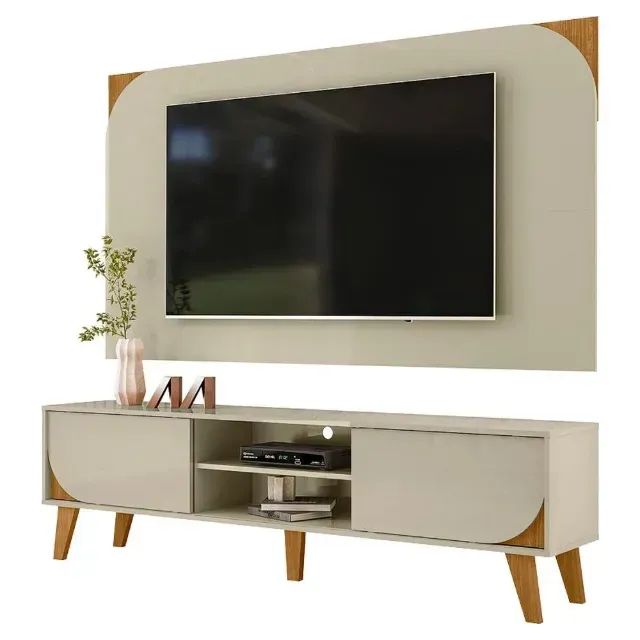 Rack com Painel Duna Cumaru/Opala
