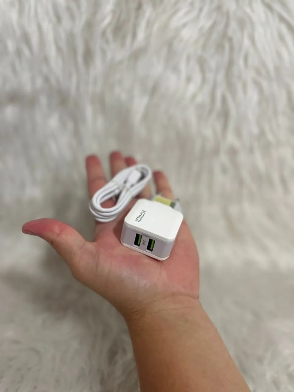 Carregador Rápido iPhone Kaidi KD-301A Duplo USB com Cabo - Foto 3