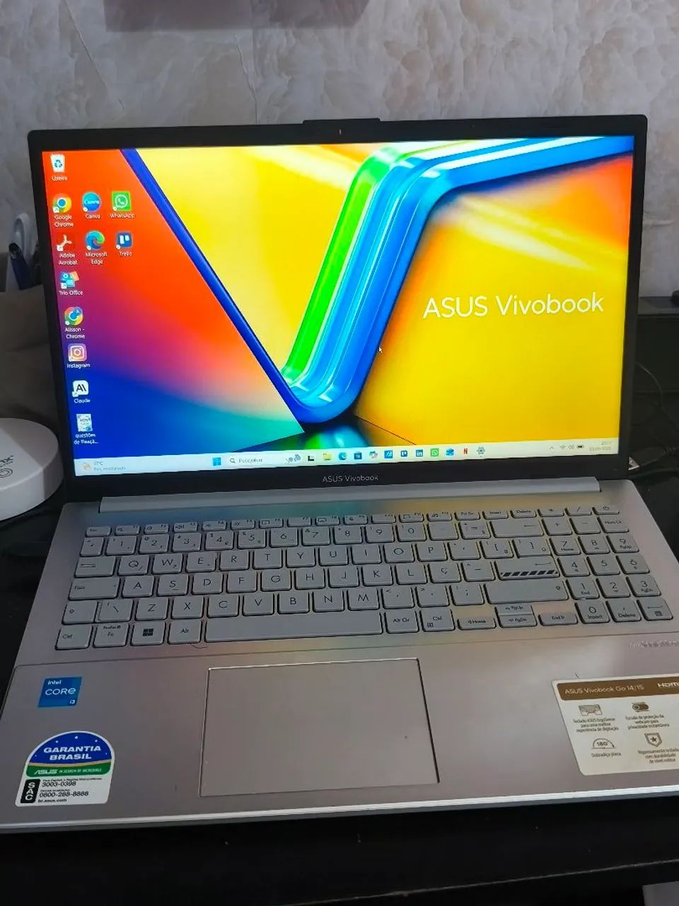 Notebook Asus seminovo 