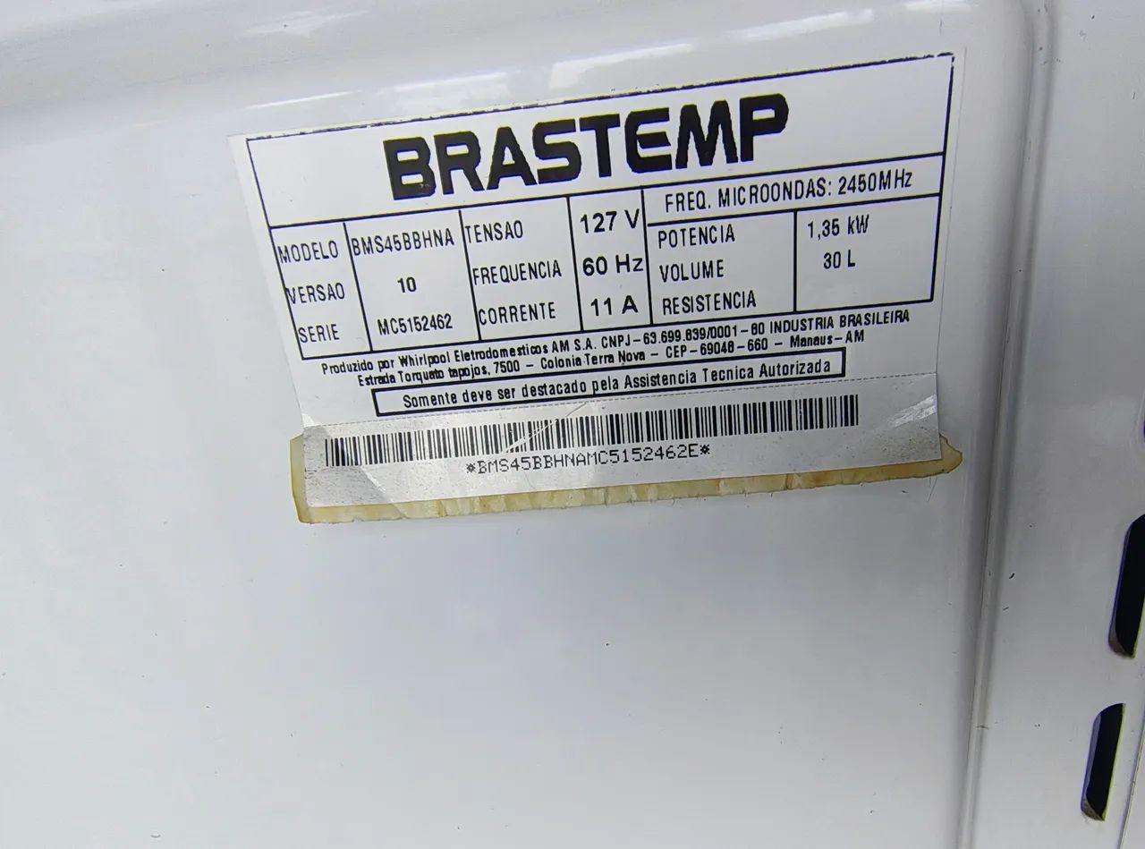 Microondas 30L Brastemp (leia o anúncio).