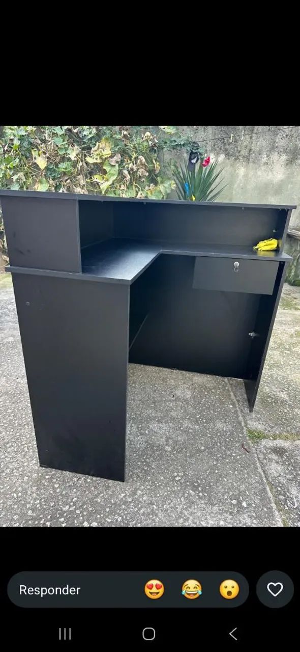 Balcão Preto para loja em MDF