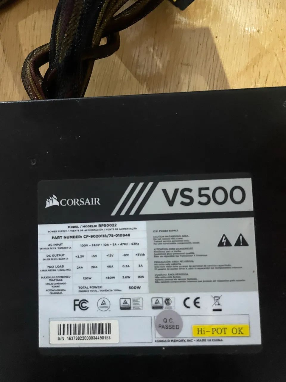 Fonte Corsair VS 500 - Foto 2