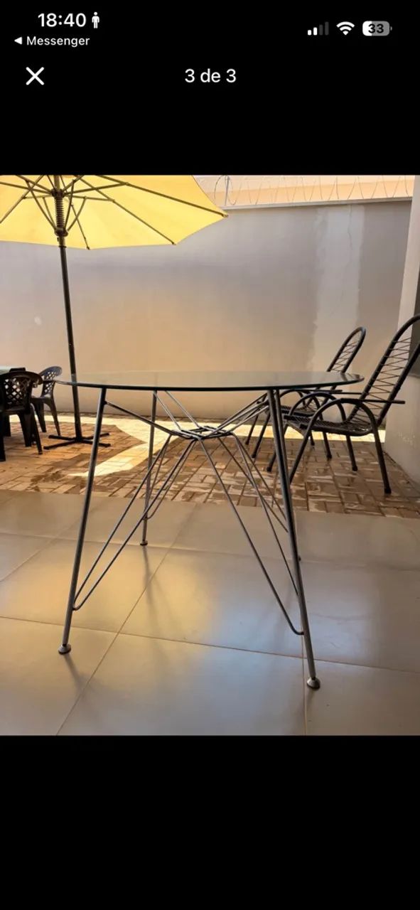 Mesa eames de ferro com cadeiras  - Foto 3