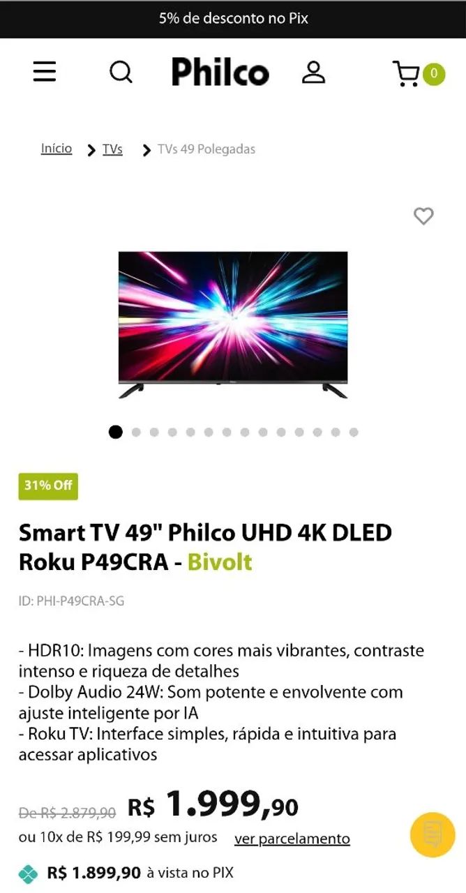 Tv nova 49 polegadas retirar peças  - Foto 3