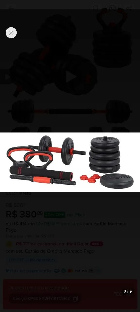 Kit Halteres 6 em 1 (40kg) - Foto 4
