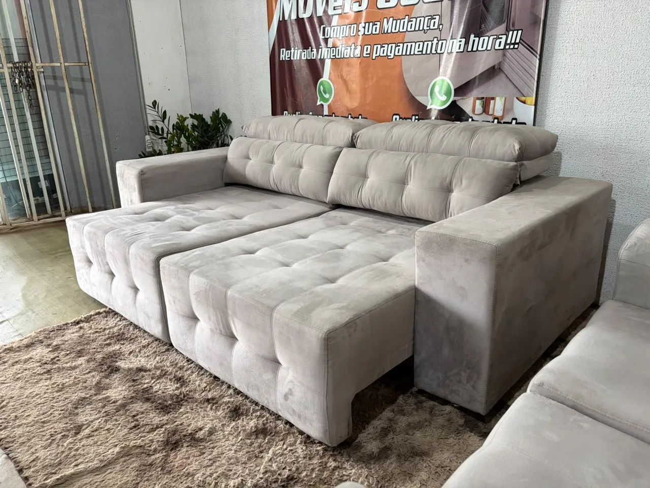 Sofa retrátil reclinável perfeito estado sem uso !