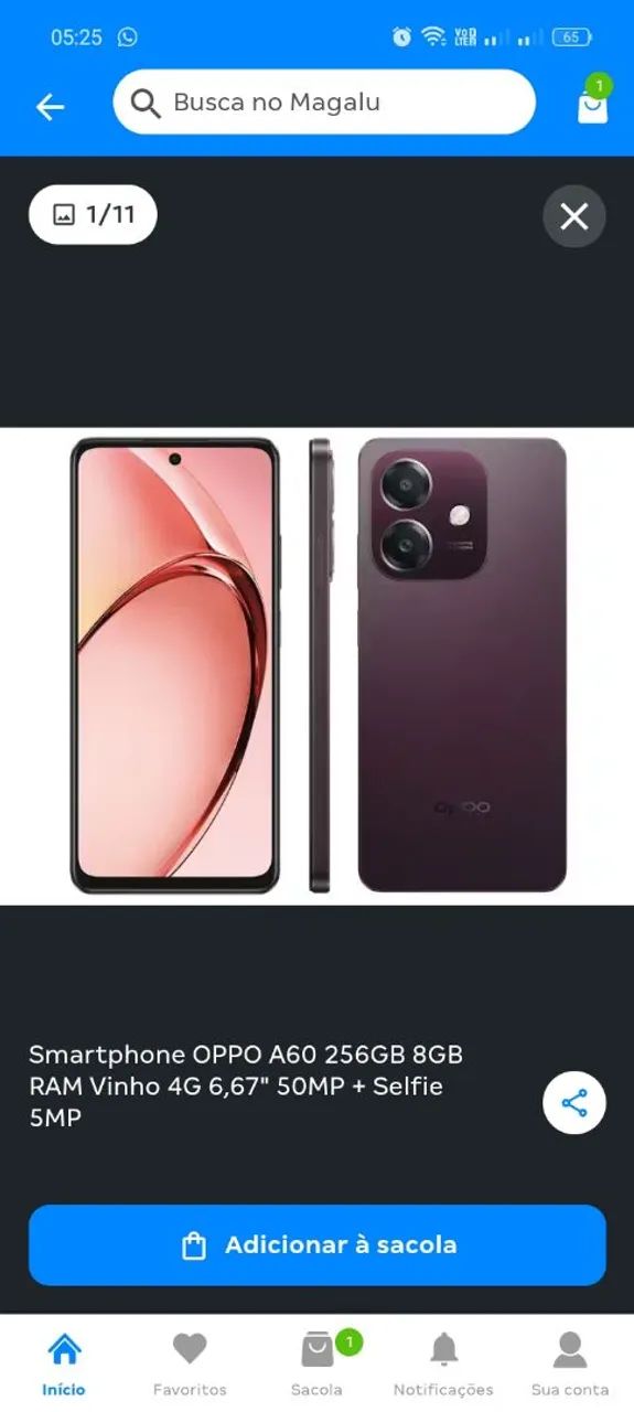 Vendo celular OPPO A40 256gb 8ram