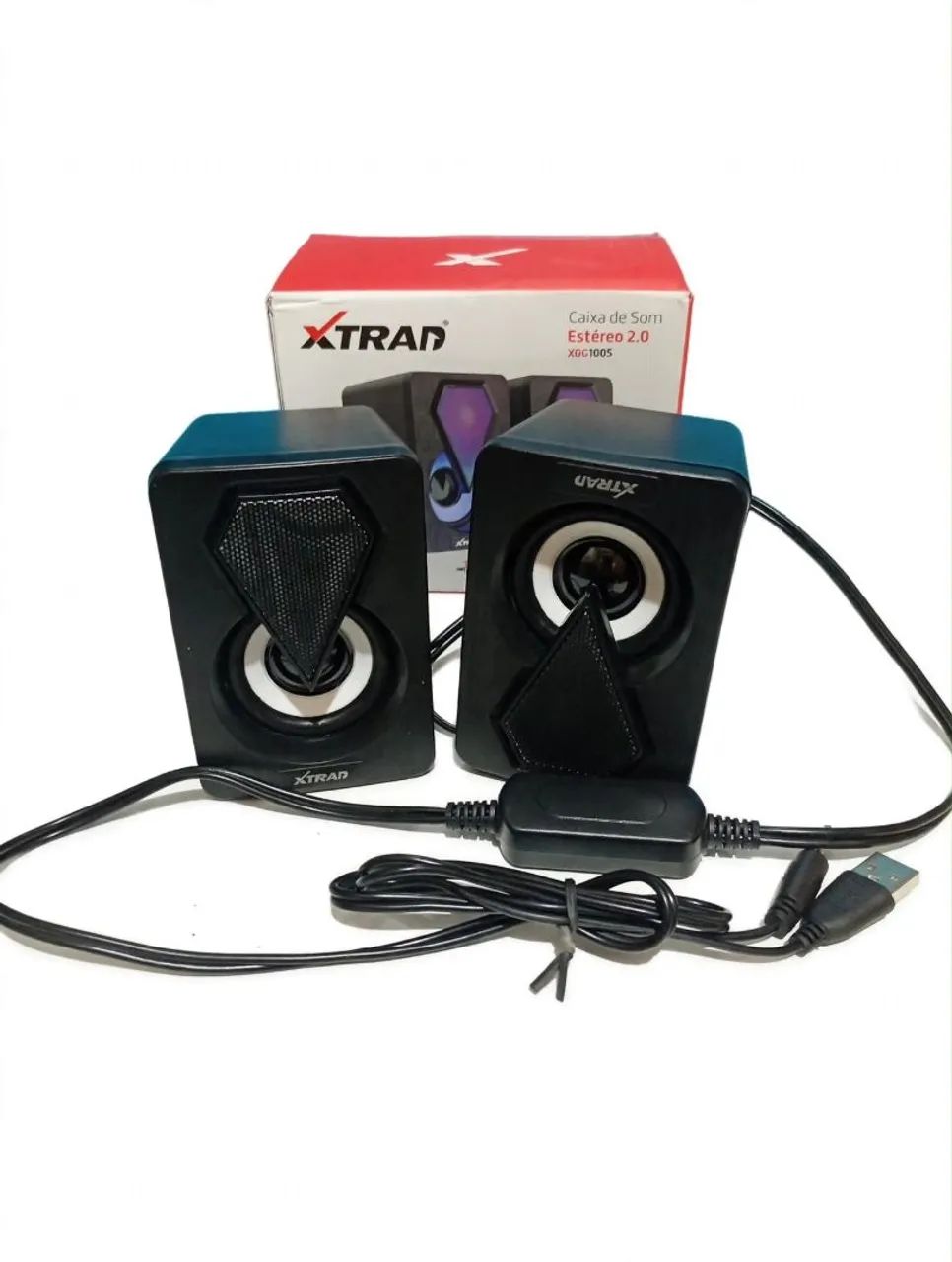 Caixinha de som para PC / Notebook XTRAD - Iluminação RGB - Foto 4