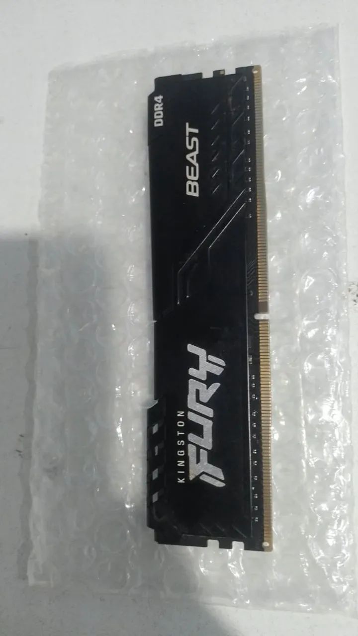 Memória RAM Kingston Fury Beast, 16GB, 2666MHz, DDR4, CL16, Preto  - Foto 3