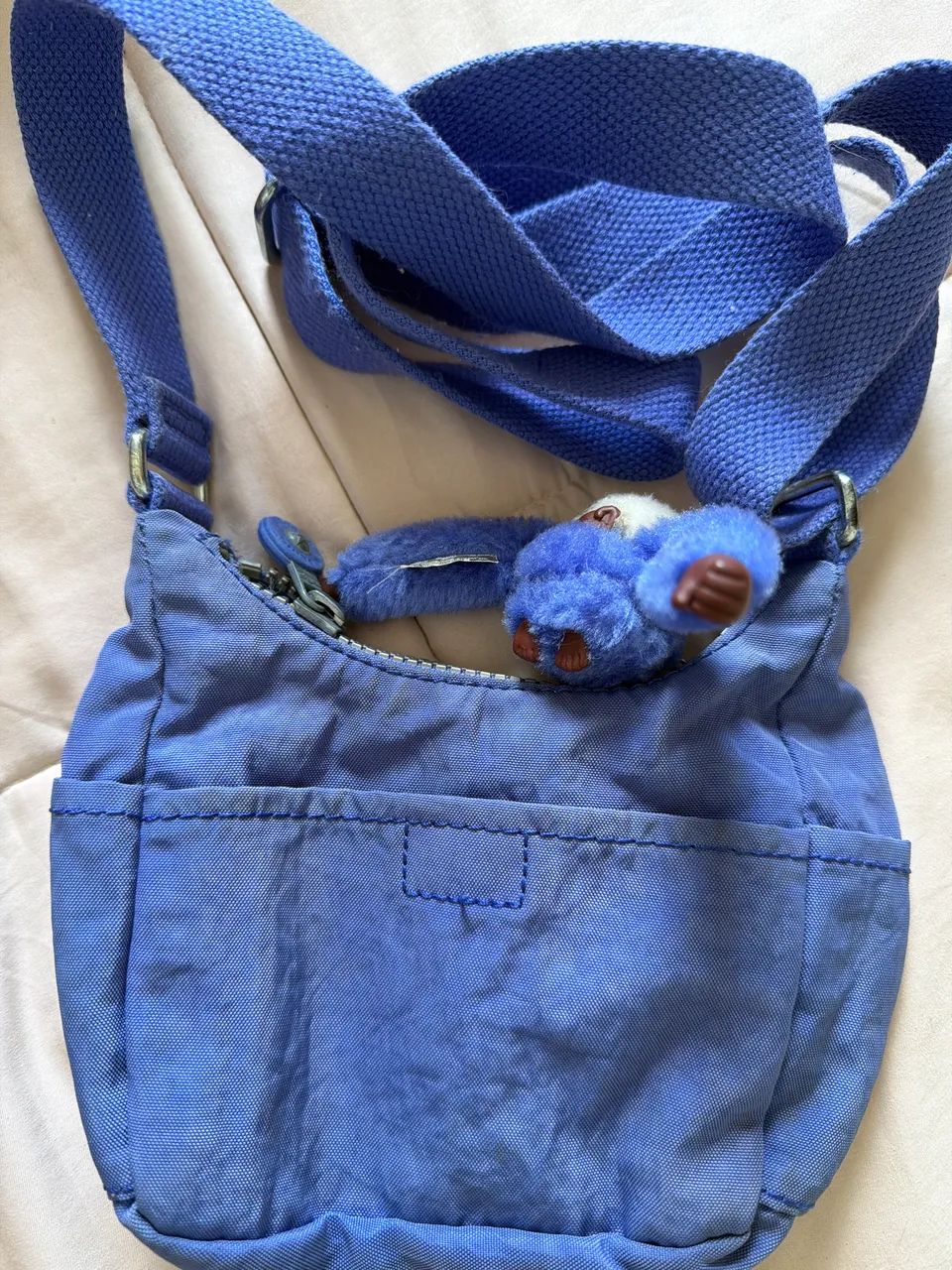 Bolsa Kipling Original Azul - Usada em Bom Estado - Foto 2