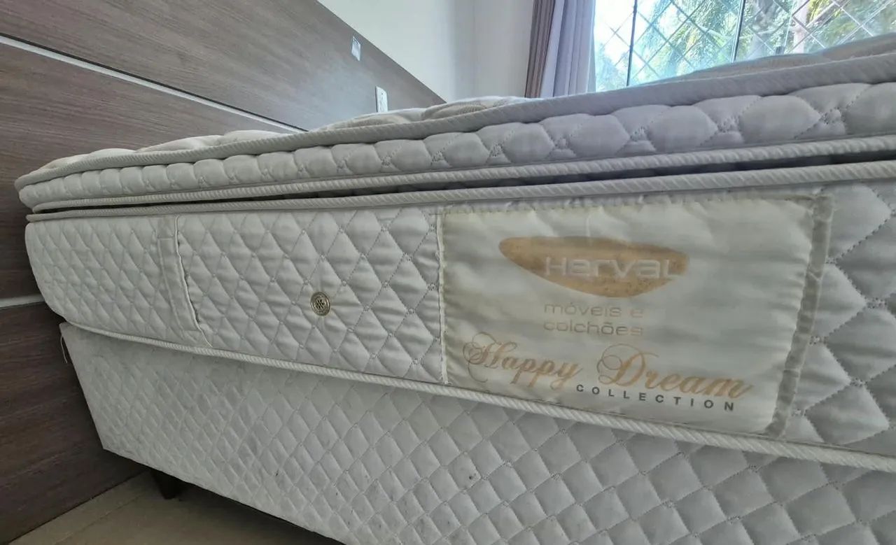Cama box Queen completa ( colchão + base) - Foto 4