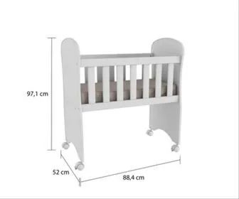 Mini Berço Com Colchão 100% MDF DIVIDIMOS EM ATÉ 10X SEM JUROS - Foto 5