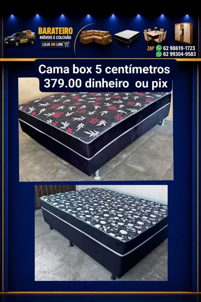 Cama casal box 5 cm de espuma 