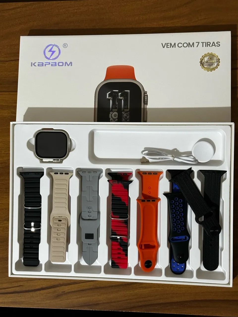     Smartwatch Kapbom KA-9972 com 7 Pulseiras