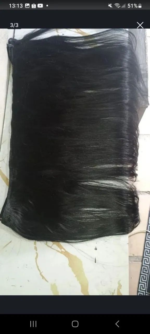 Cabelo humano natural 