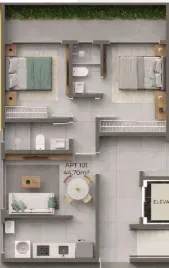 PLANTA 44m²