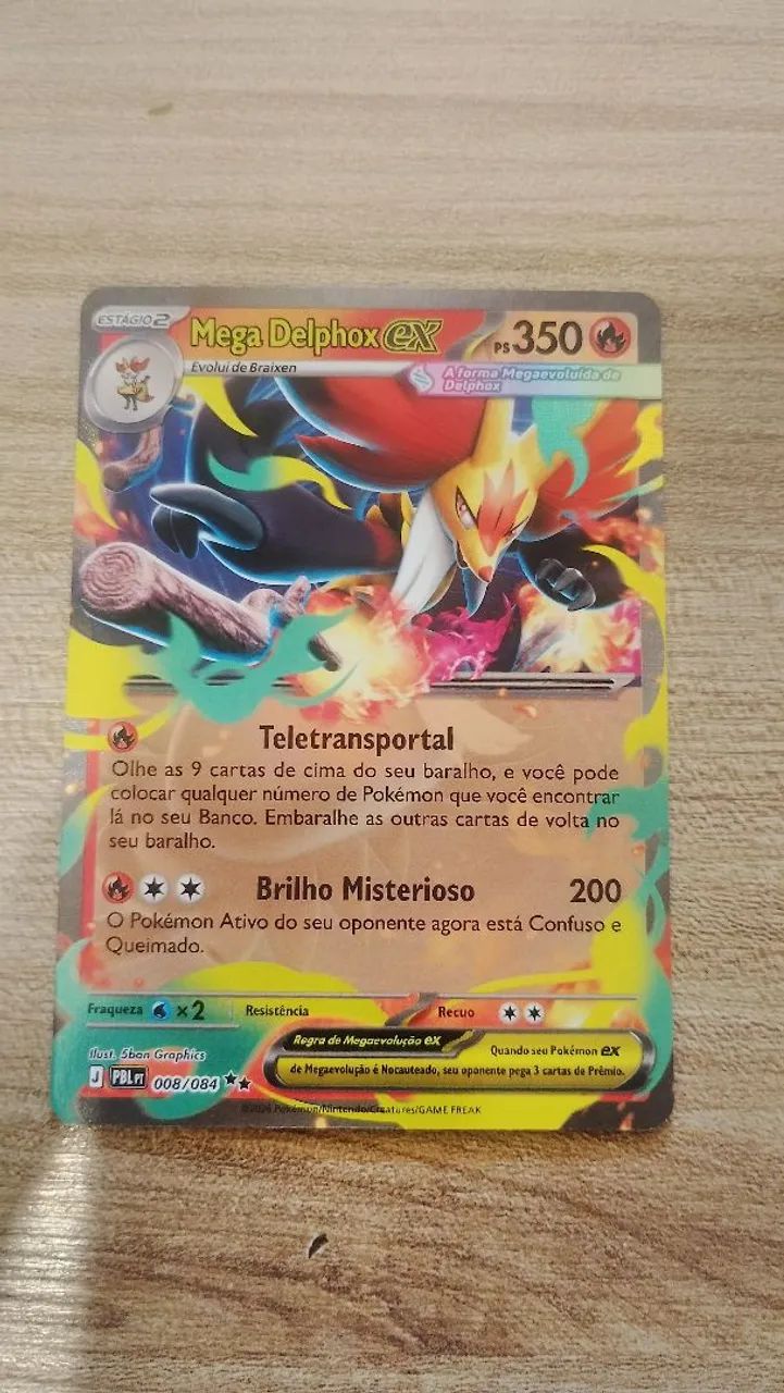Mega Delphox ex 008/084 - Escuridão Absoluta- Nova <br>