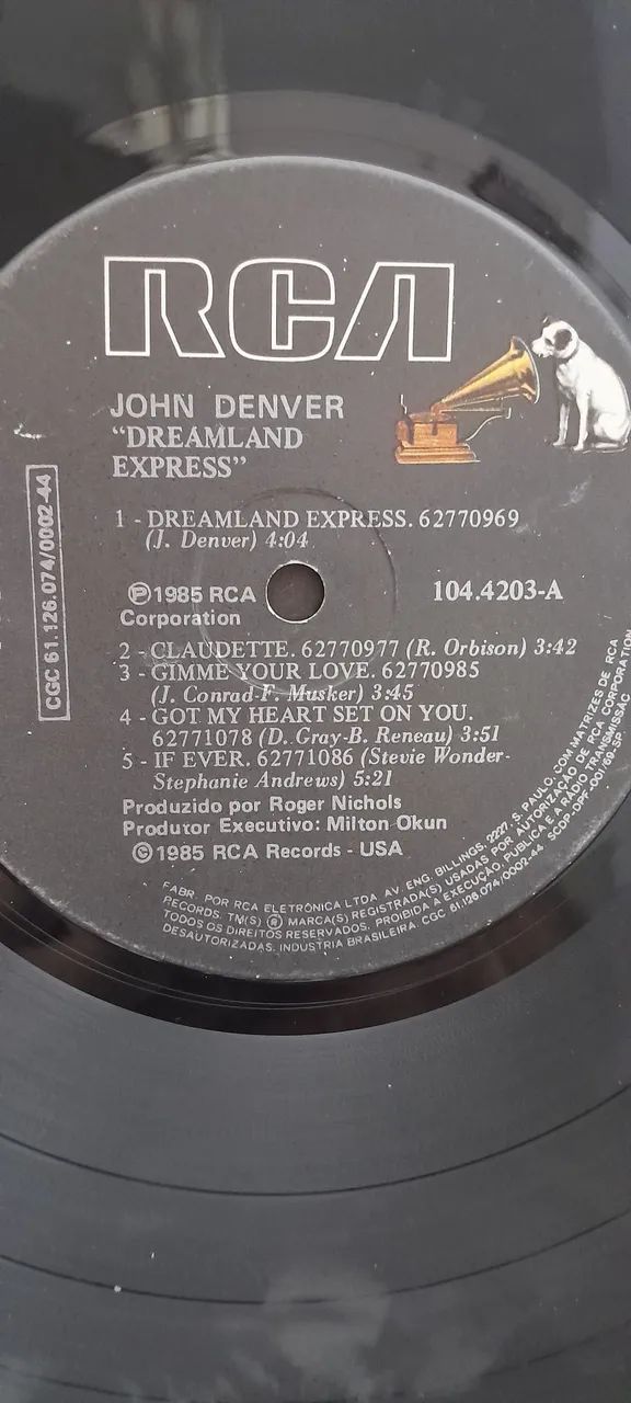 Lp John Denver " Dreamland Express "1985 - Foto 5