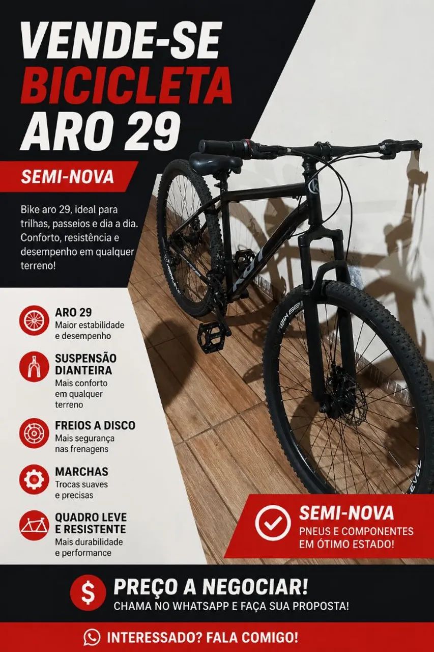 Bicicleta semi nova!