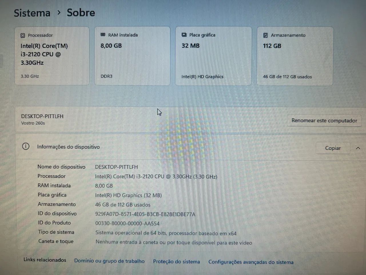 Dell Vostro 260s / i3 2ª / 8GB RAM / SSD 120GB - Foto 3