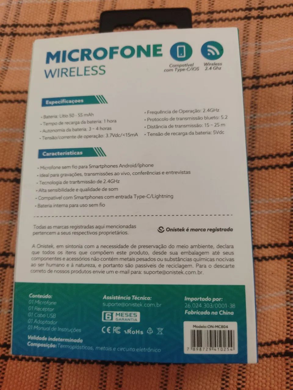 Microfone wireless de lapela - Foto 2