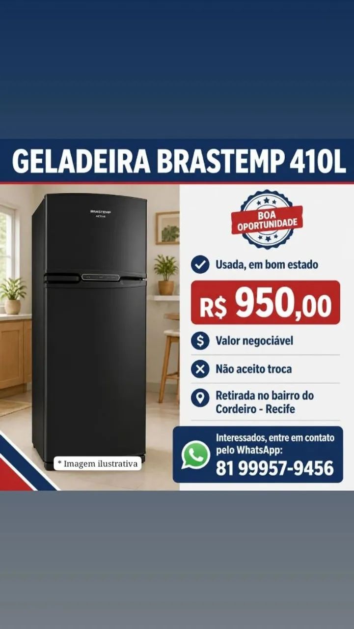 Geladeira Brastemp Active 410L