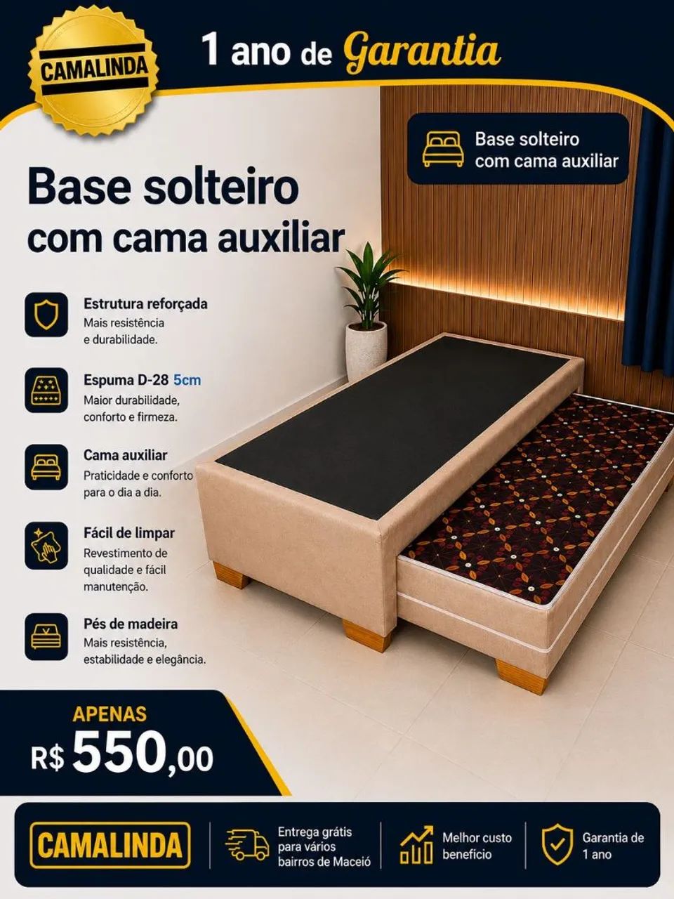 Bases box solteiro  - Foto 4
