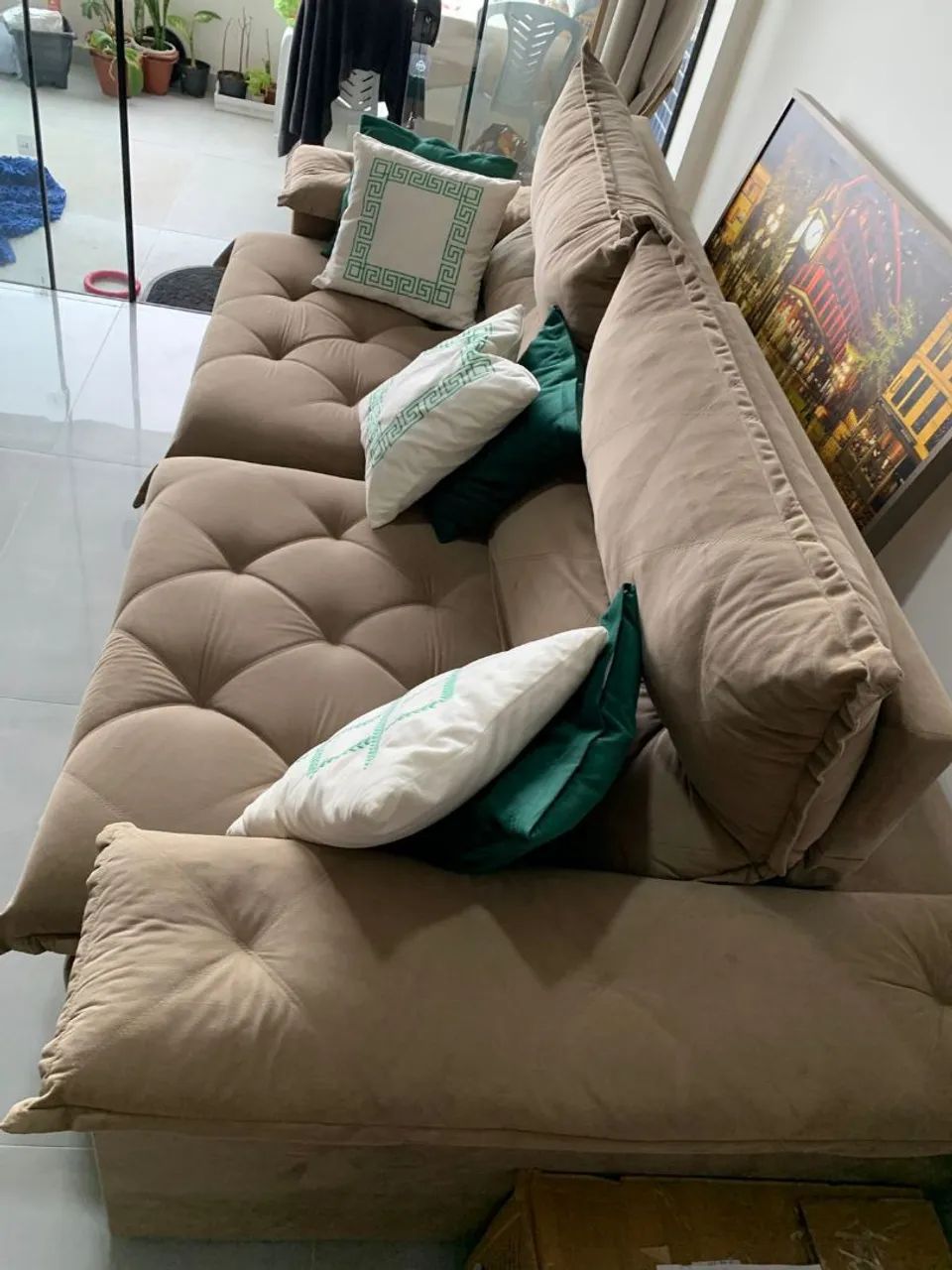 Sofá-Cama Marrom 2 em 1 - Foto 2