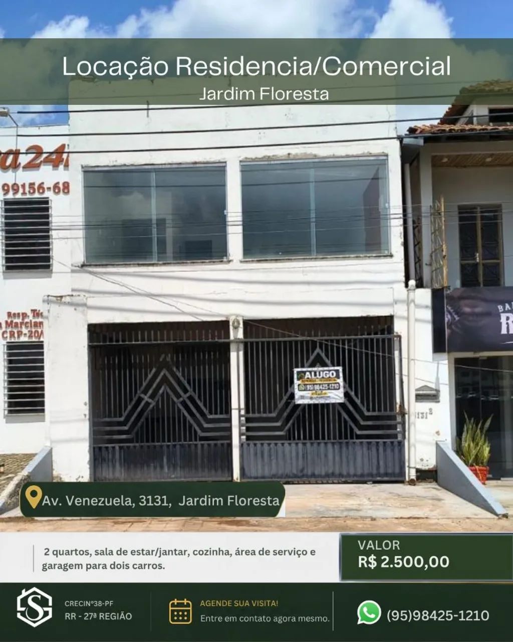ALUGO IMÓVEL RESIDENCIAL /COMERCIAL