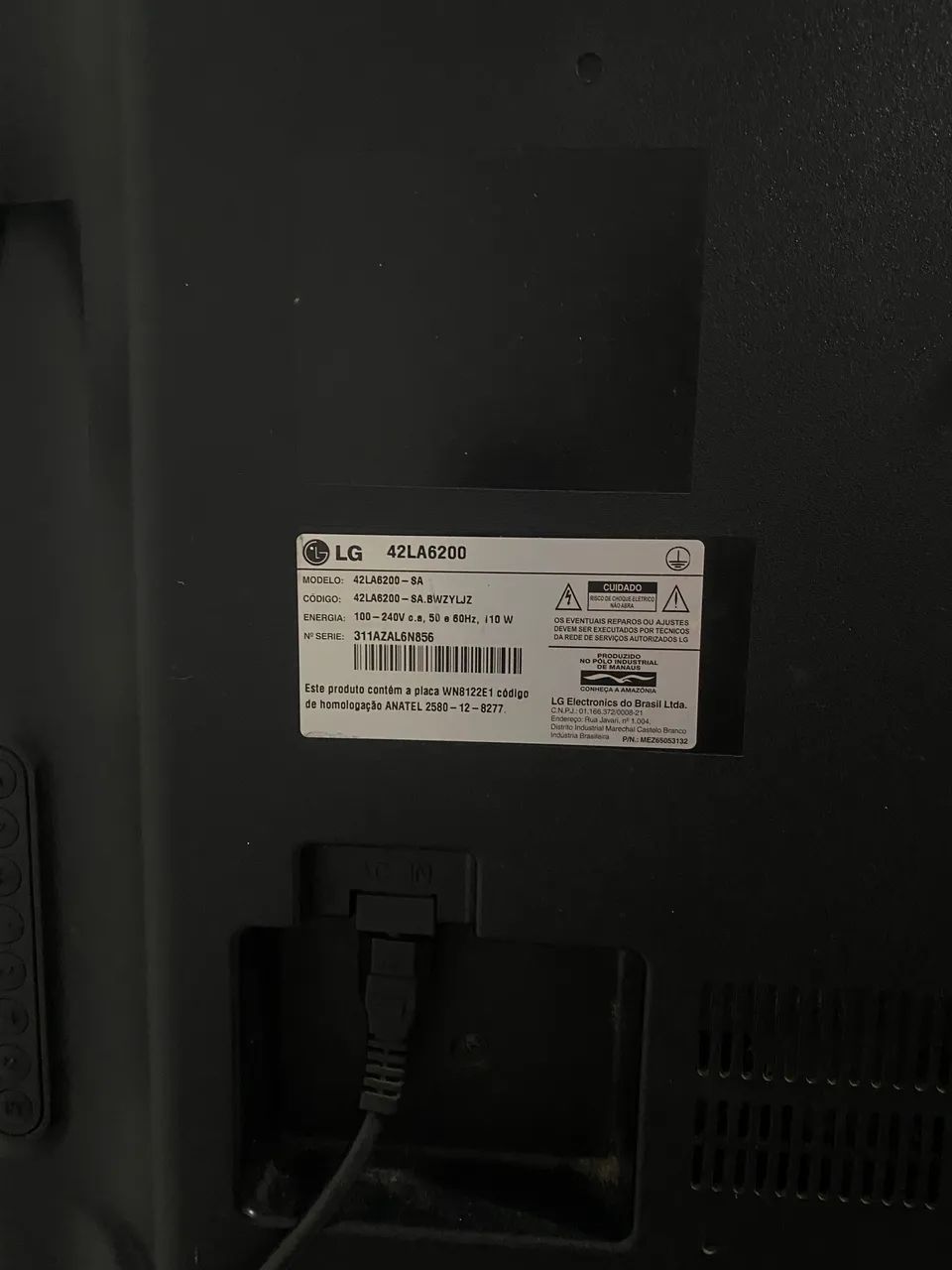 TV LG C/ defeito 