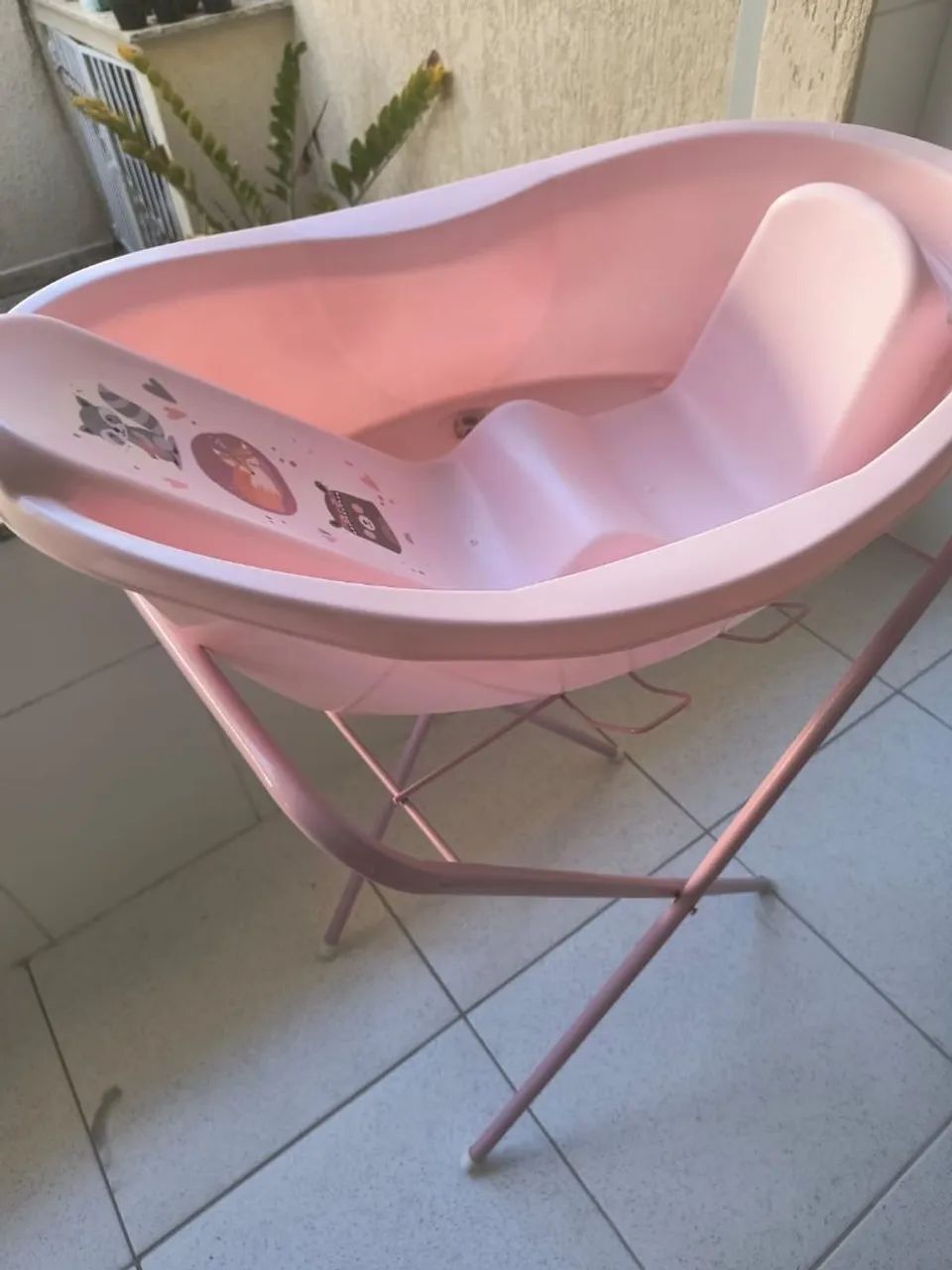 Banheira bebê com suporte 