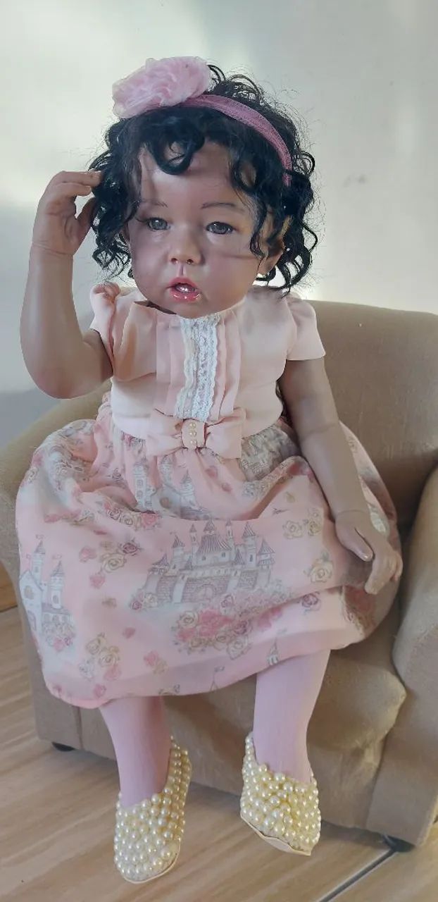 Bebê Reborn Liam preta, 70cm, nova - Foto 5