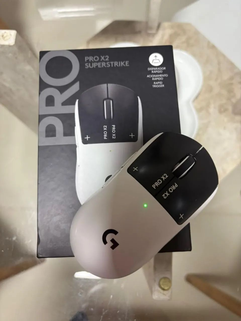 Logitech gpro X2 superStriker (com feets dots 100% ptfe) - Foto 2