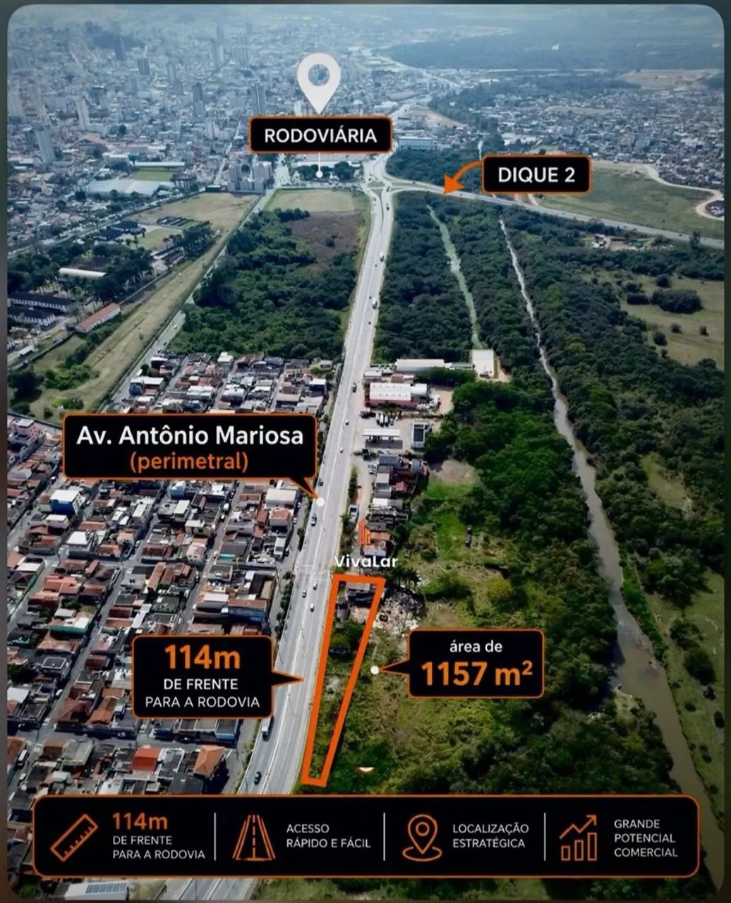 Vendo terreno área de 1157m 